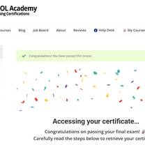 Final assessment result confirming my successful completion of the course.
