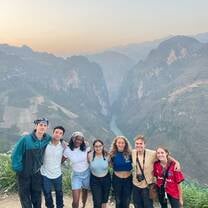 Whole group who went on the Ha Giang Loop in Vietnam!