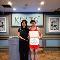 With Peng Laoshi (my teacher) and the certificate at the last day