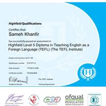 The Highfield Level 5 Diploma in Teaching English as a Foreign Language (TEFL)