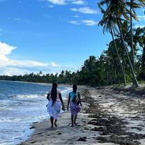i with Dada Magreth breezing around the beach