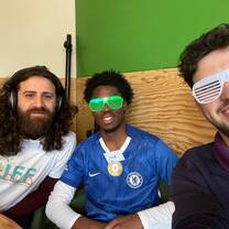 Fun with Muaz and volunteer Sam!