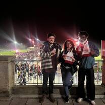 Fun at football game 