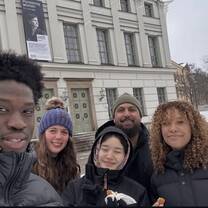 Snowy day in Halle 