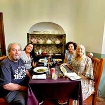 Enjoying a traditional lunch with Mónica and her parents in a beautiful Catalan masia.