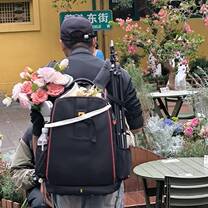 So many beautiful flowrs around - even in backpacks!