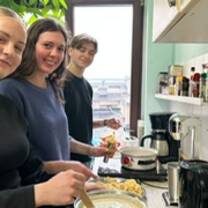 cooking falafel!