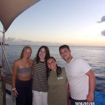 Dominica sunset after our ocean showers