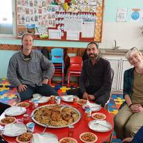 Lunch after teaching and visit Al Aroub