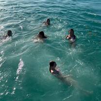 Swimming in the Caribbean Sea