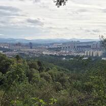 view from the mountains over Kunming 