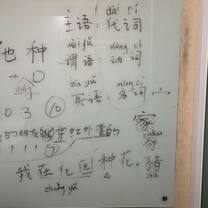Class notes on the whiteboard!