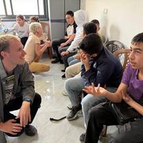 Teaching in Al Arub Camp