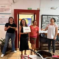 Awards ceremony at the food festival we all made traditional Oaxacan food for during our Spanish class!