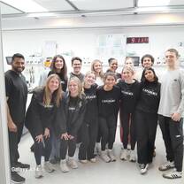 My cohort and I with emergency room doctors who we got the pleasure to shadow!