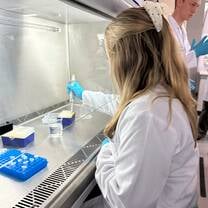 My work in a cancer lab learning proper lab skills and pipetting techniques!