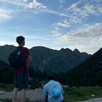 Pyrenees with one of my roommates 