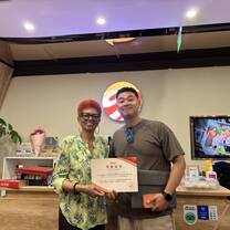 Receiving my certificate 