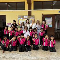 Some of the kids we got to teach English