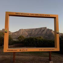 Table mountain in a frame