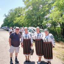 At a folk festival near the town in which our program was located