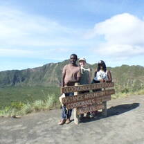 At the top of Mt Longonot