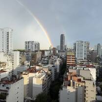 View of the cityscape from my hostel