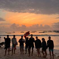 Early snorkeling at 6 am to monitor the coral reef