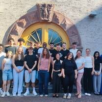 This picture was taken with German high schoolers after I held a presentation and led conversations surrounding inter-cultural topics and lifestyles of the United States and Germany, as well as other European countries.