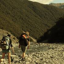 Backpacking through a riverbed 