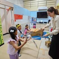 Knight role playing during Fairytale week