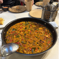 Paella from the cooking class
