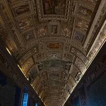The Vatican Museum ceiling in Rome Italy