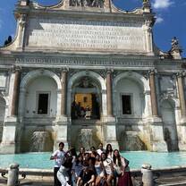 Me and my group at a fountain