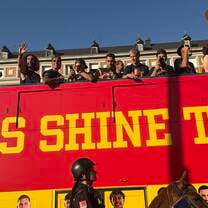 Parade with the Spain team