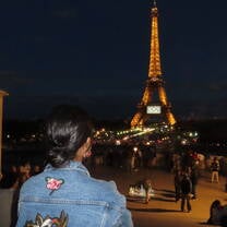 This was one of the permitted times we went out at night! (The denim jacket I have on I got to customize in a shop while I was there!)