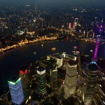 Shanghai skyline at night