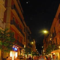 the streets of italy at night