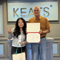 Graduation day with my teacher at Keats School in Kunming⁠