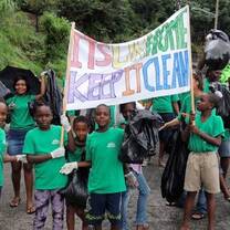 Beach Clean up in St. Vincent, the cleanest country in the world!