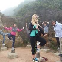 ICADS students explore Volcano Poas in Costa Rica. 