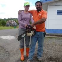 ICADS internship students help with environmental projects. 
