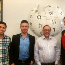 Wiki-team of Fellows meet founder of Wikipedia