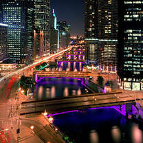 Chicago at night.