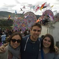 IBA interns with intern manager at the Day of the Dead kite festival in Santiago