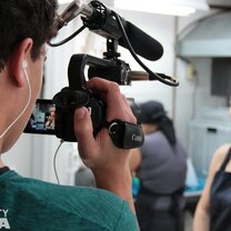 Media Impact Internship in Ecuador On set in Ecuador with a changemaker in the kitchen!