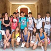 A group of Andrioti School students in Corfu, Greece