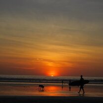 Playa Guiones Sunset.  An 8 minute walk from campus Playa Guiones Sunset