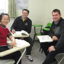 Small group class at Pioneer Language Institute