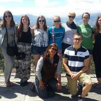 Simon Bolivar students on an excursion 